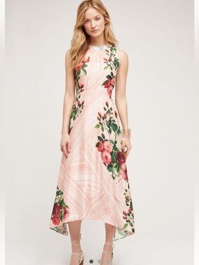 Anthropologie Butterfly Garden Midi Dress
